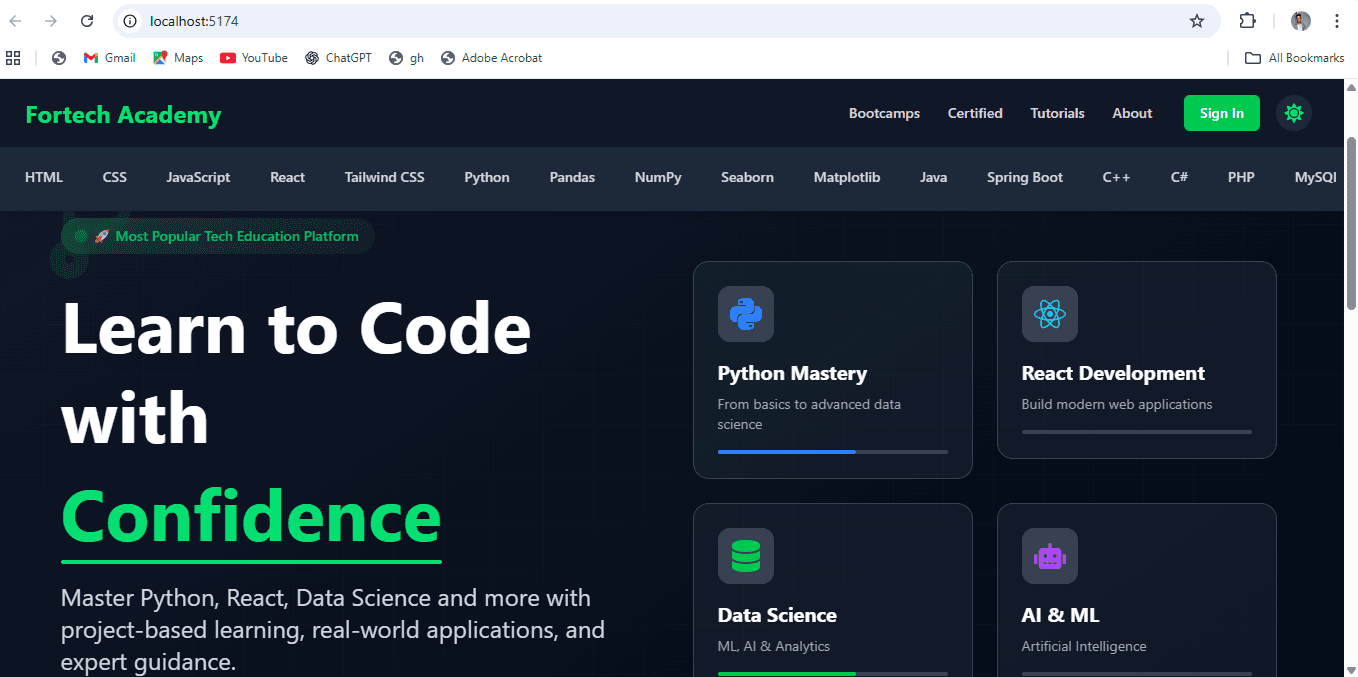 Fortech Academy Platform